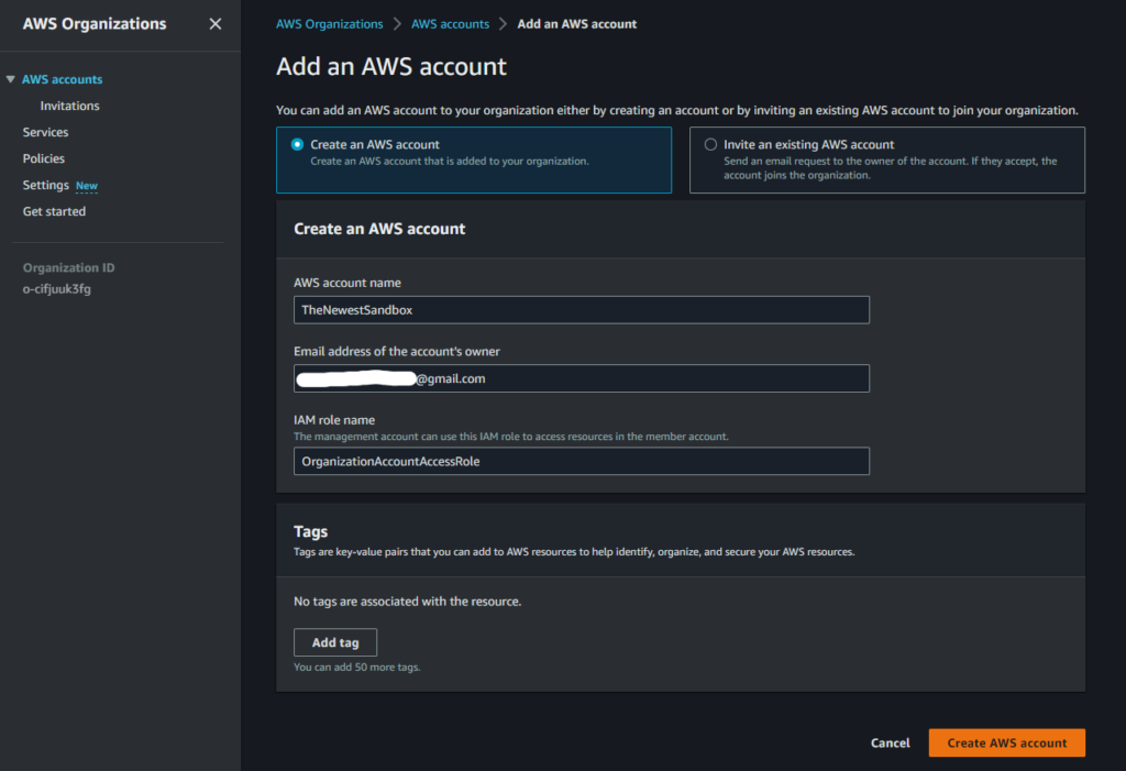 Figure 6: Account Creation Workflow