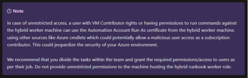 Note: Microsoft has updated their documentation to reflect the potential impact of installing the “Run as” certificate on the VMs.