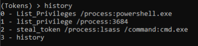 A printable command history has also been added if you want to copy and paste instead or keep a log of actions.