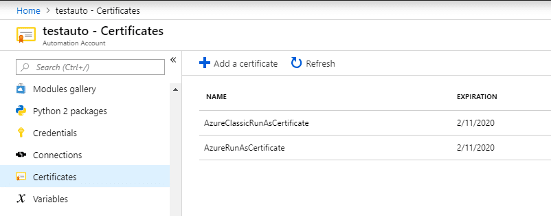 Autocerts