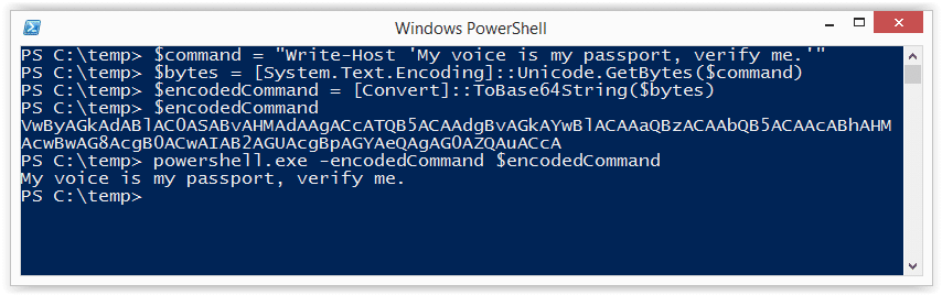Powershell Bypass - EncodeCommand Switch