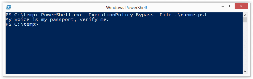 ExecutionPolicy Bypass