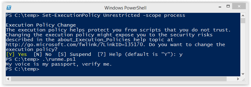 Powershell Bypass - Set the ExcutionPolicy